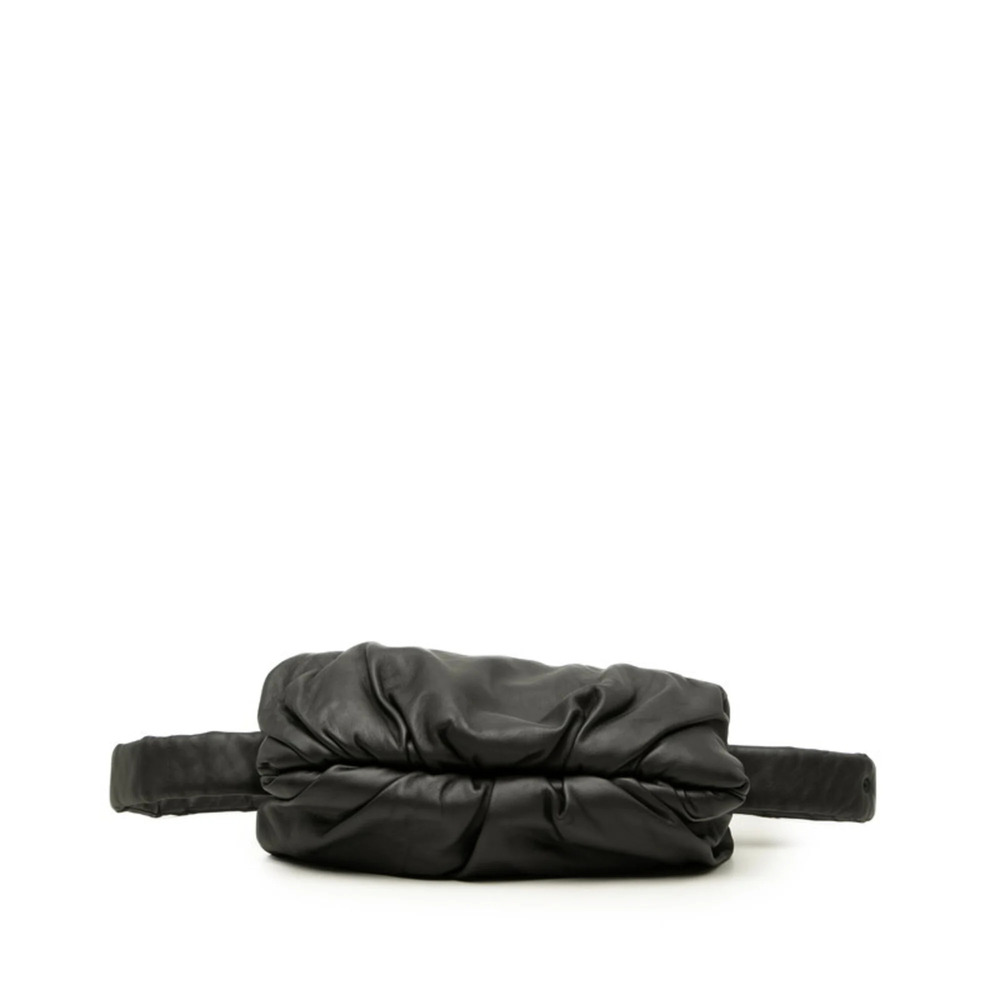Bottega Veneta The Body Handbag Pouch Bag Waist Black Leather Women's BOTTEGA...